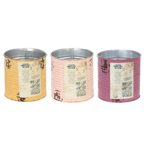 Artikel Metall-Blumentopf Dose Rund 10x11cm Innenbereich 3er-Set