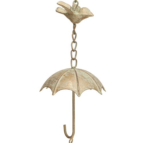 Artikel Vintage Windspiel Metall mit Schirm Glocke 70cm - Garten Deko Highlight