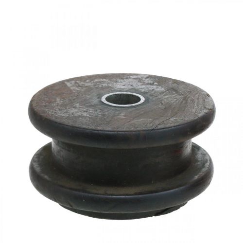 Floristik21 Kerzenhalter, Industrial-Design, Deko-Umlenkrolle, Tischdeko, Vintage-Optik Ø10–10,5cm
