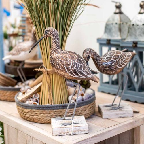Floristik21 Vogel-Skulptur aus Holz, Baddeko, Wasservogel H22cm