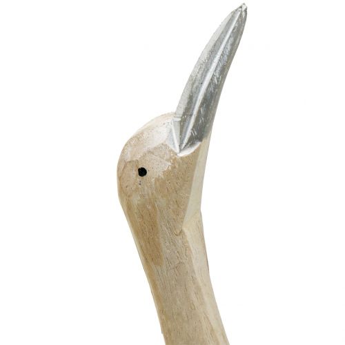 Vogel Skulptur aus Holz H40cm