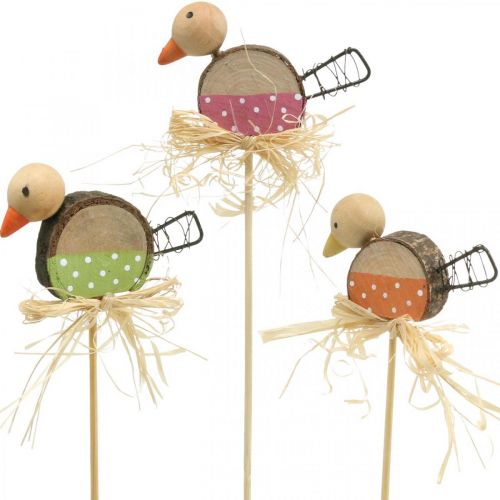 Artikel Vogel Blumenstecker Holz Frühlingsdeko Dekovogel am Stab 8cm 12 St