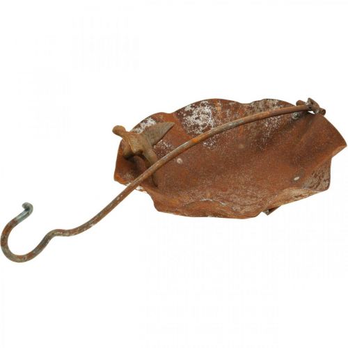 Floristik21 Deko Vogeltränke, Futterstelle Edelrost, Vogelbad Antik-Optik Ø28cm H74cm