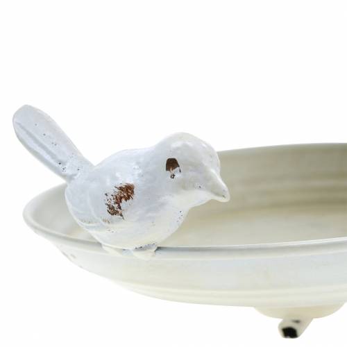 Futterhaus zum Hängen Metall Creme, Rost Ø21cm H27cm