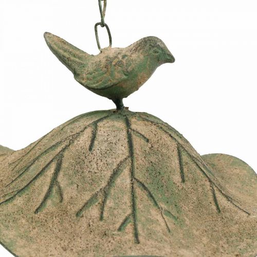 Vogeltränke hängend Metall Vogelbad Garten Antikoptik H28cm