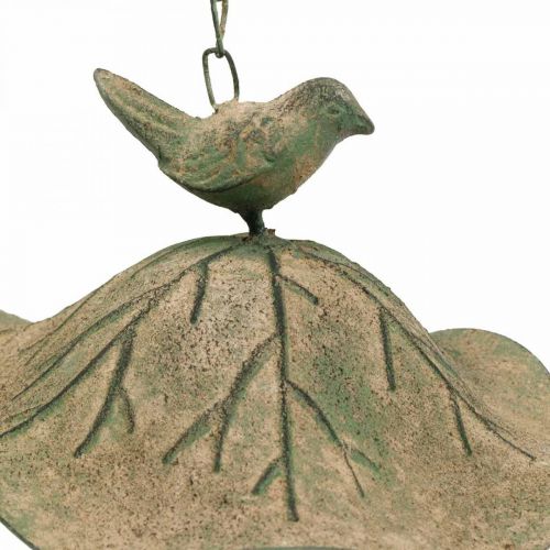 Artikel Vogeltränke hängend Metall Vogelbad Garten Antikoptik H28cm