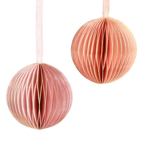 Artikel Wabenkugel Weihnachtsschmuck Apricot Rosa Ø7cm 4 St für Floristen und Dekorateure