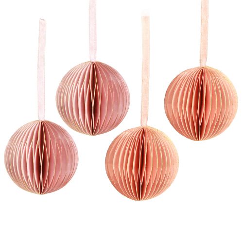 Artikel Wabenkugel Weihnachtsschmuck Apricot Rosa Ø7cm 4 St für Floristen und Dekorateure