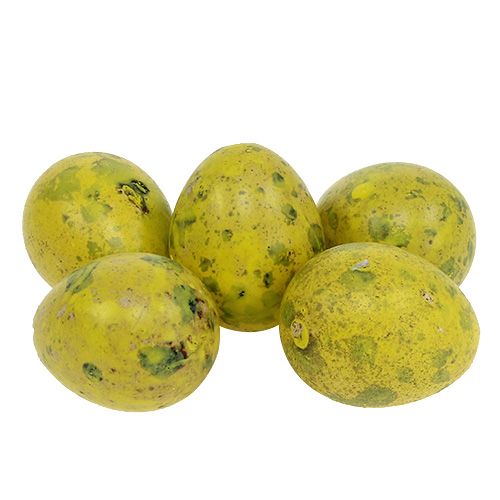 Floristik21 Wachtelei 3cm Gelb Ausgeblasene Eier 50 St