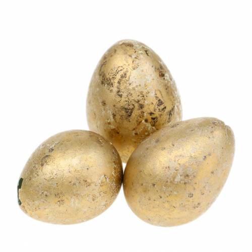 Artikel Wachtelei als Deko Leer Gold 3cm 50 St