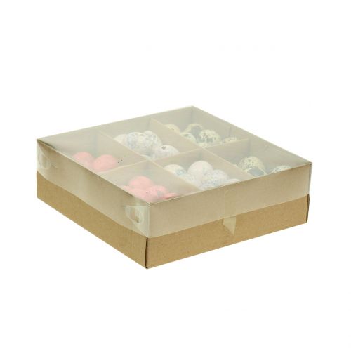 Floristik21 Wachteleier Sortiment Rosa, Pink, Natur 3cm 62St