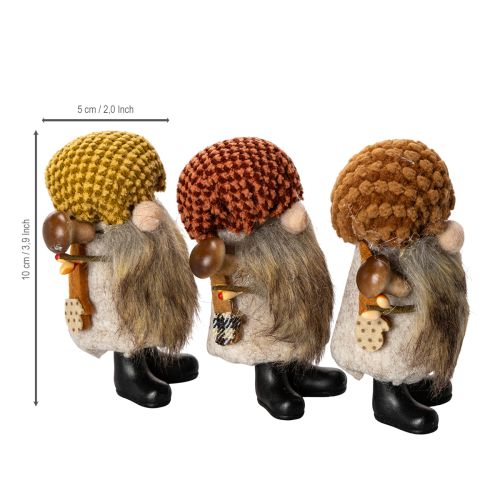 Wichtelfiguren mit Filzbart und Zipfelmütze 10 cm 3er-Set | Floristik21.de