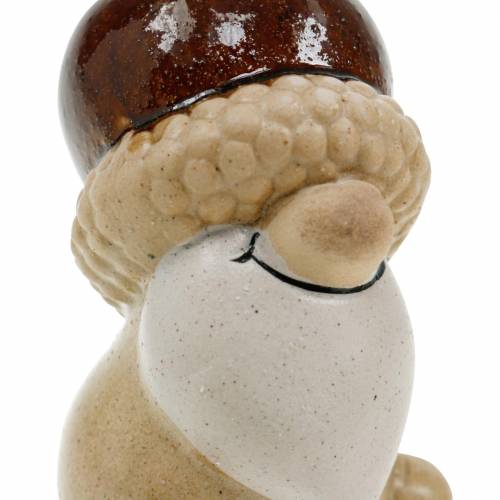 Keramik Figur-Set Waldwichtel Herbstfrüchte 6 – 6,3cm Braun/Gelb 3St