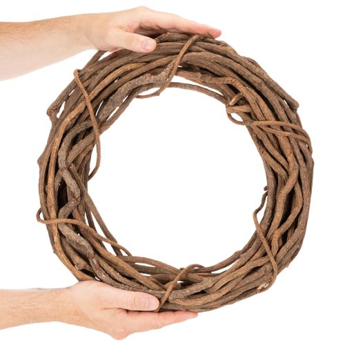 Weidenkranz Natur 40 cm rund aus Weidenholz für Floristik und Dekoration | Floristik21.de