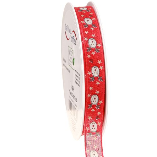 Festliches Weihnachtsband Rot Rentier-Deko 15mm 18m für Floristen & Blumengeschäfte