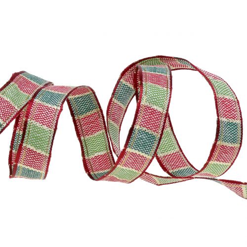 Floristik21 Weihnachtsband Dunkelrot 15mm 15m