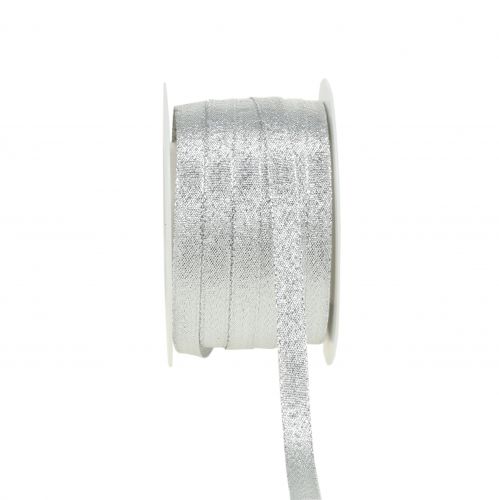 Artikel Weihnachtsband Lurex Silber 10mm 50m