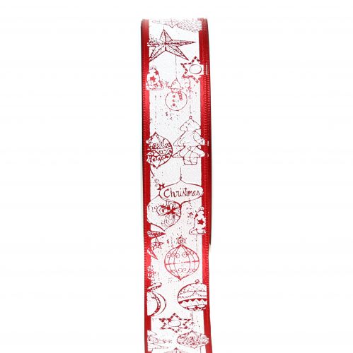 Floristik21 Weihnachtsband Rot 25mm 20m