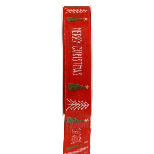 Geschenkband, Schleifenband Weihnachten, Weihnachtsband Merry Christmas 25mm 18m