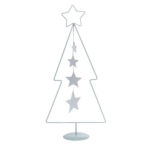 Floristik21 Weihnachtsbaum Metall Weiß H53,5cm