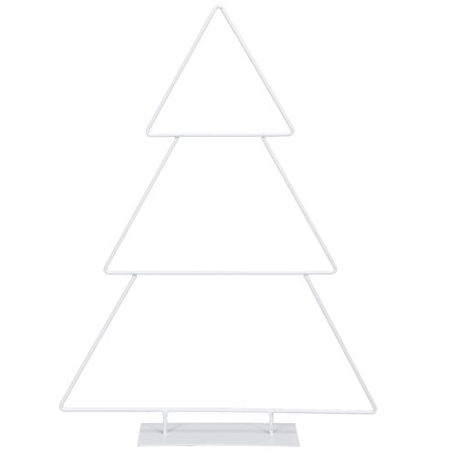 Artikel Weihnachtsbaum Metall Weiß zum Stellen, Dekorieren, 41cm, Festliche Tischdeko, Puristisch