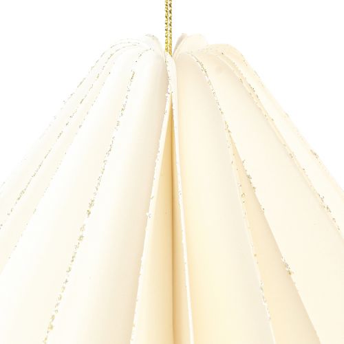 Artikel Elegante Papier-Tanne zum Hängen Weiß 40cm für Weihnachtsdeko