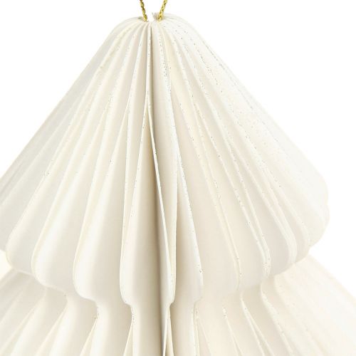 Artikel Weihnachtsbaum Papier Weiß Silber 20cm 5er Set Dekoration