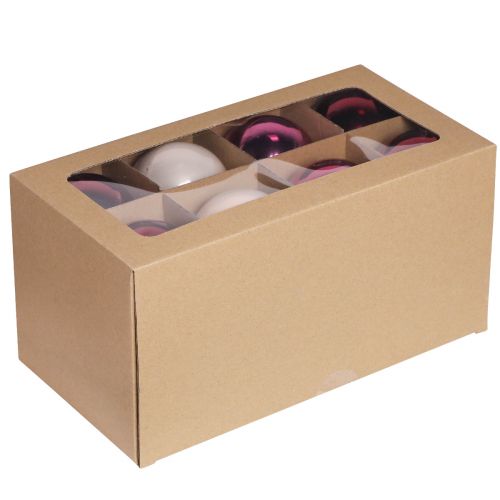 Artikel Glas Weihnachtsbaumkugeln Berry Mix, Rosa & Beige-Creme, Ø7,5cm 12er-Set