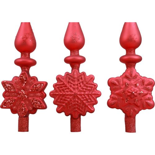 Artikel Weihnachtsbaumspitze Rot Christbaumspitze Glas H34cm 1 St