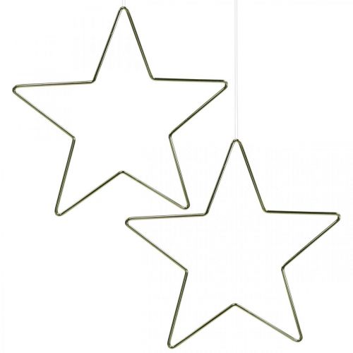 Weihnachtsdeko Metallstern Gold Deko Stern Anhänger 20cm 6St
