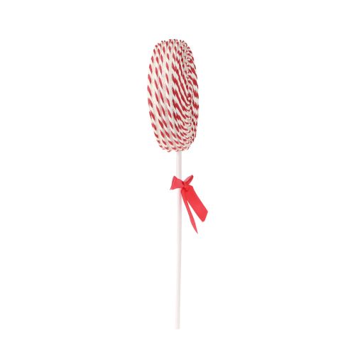 Artikel Weihnachtsdeko Lolly Schaumstoff Rot-Weiß Glitzer Effekt H36cm 2er-Set