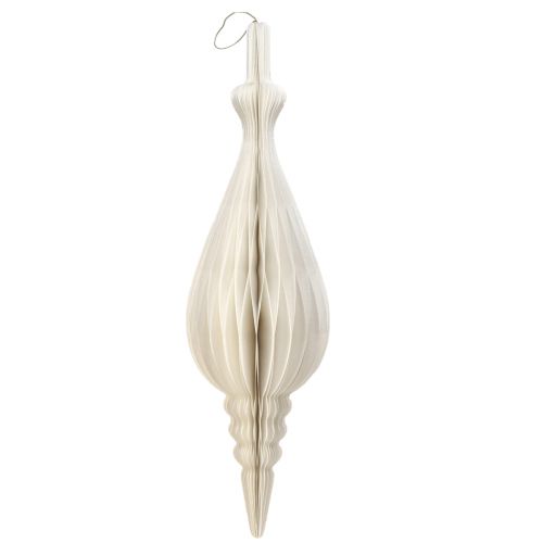 Artikel Weihnachtsdeko Papier Tropfen Hängedeko Eleganz 80cm Weiß