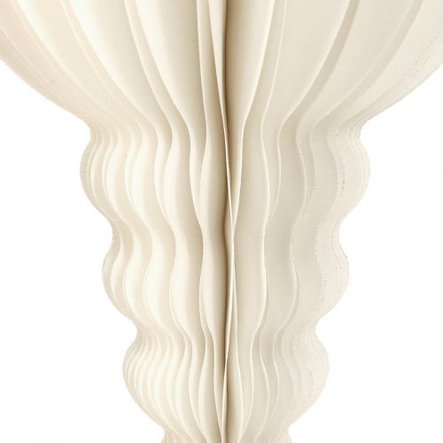 Artikel Weihnachtsdeko Papier Tropfen Hängedeko Eleganz 80cm Weiß