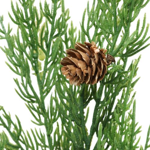 Floristik21 Zypressenzweige künstlich Weihnachtszweig mit Zapfen 78cm