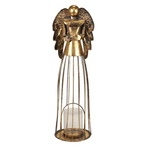 Weihnachtsengel Weihnachten, Kerzenhalter Metall Golden Antik Optik 52cm