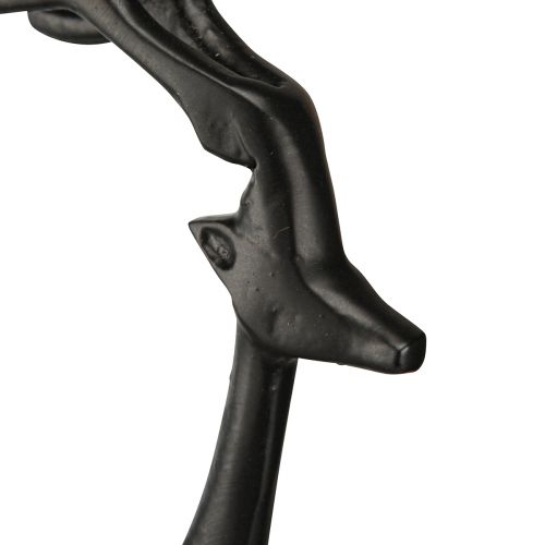 Floristik21 Weihnachtsfigur Rentier Deko Metall Schwarz 17×8×38,5cm
