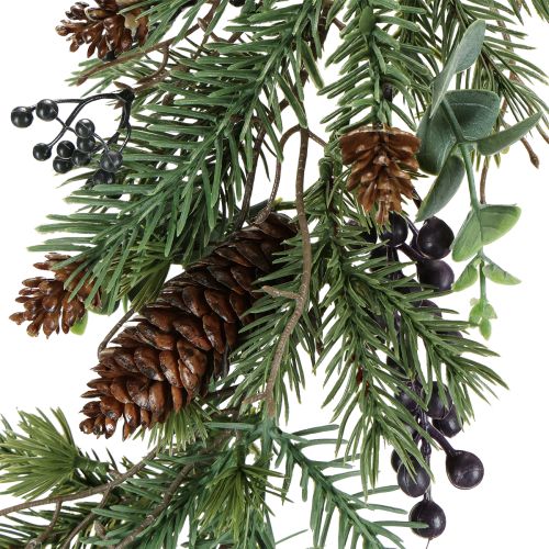 Floristik21 Weihnachtsgirlande Lila Beeren Eukalyptus Künstlich 180cm