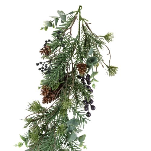 Floristik21 Weihnachtsgirlande Lila Beeren Eukalyptus Künstlich 180cm