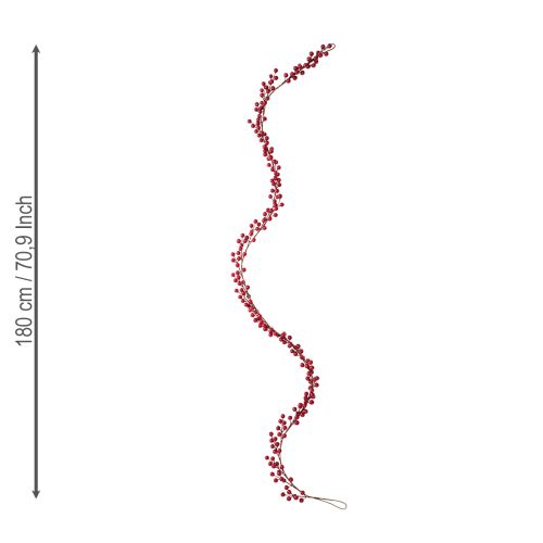 Artikel Künstliche Weihnachtsgirlande Rot 180cm Mit Beeren Für Festliche Dekoration
