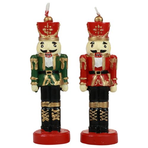 Weihnachtskerze Nussknacker Figur Tischdeko Weihnachten 18cm 1St