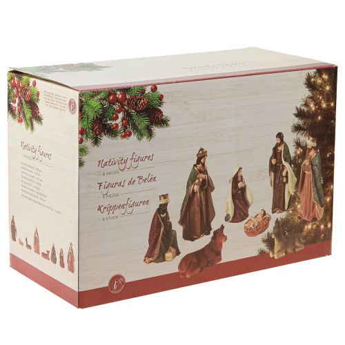Artikel Weihnachtskrippe Figuren Set Handbemalt Polyresin 8-20cm 8 St – Dekoration Festlich