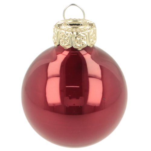 Weihnachtskugeln Glas 3cm Rot/Rosa 22 Stück | Floristik21.de