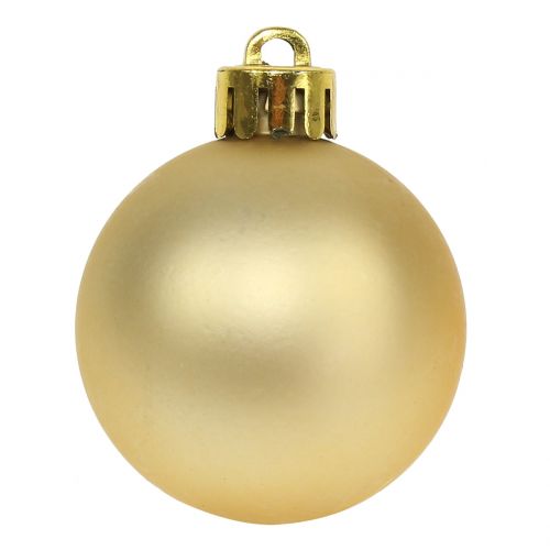 Weihnachtskugel Gold klein Ø4cm 16St