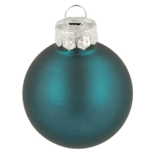 Christbaumkugeln Glas 4cm Blau Matt und Glänzend 24 Stück Innenbereich | Floristik21.de