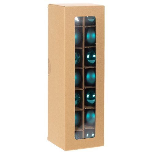 Christbaumkugeln Glas 4cm Blau Matt und Glänzend 24 Stück Innenbereich | Floristik21.de