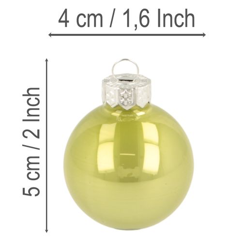 Christbaumkugeln Glas Bunt Glänzend 40mm 24 Stück Innenbereich | Floristik21.de