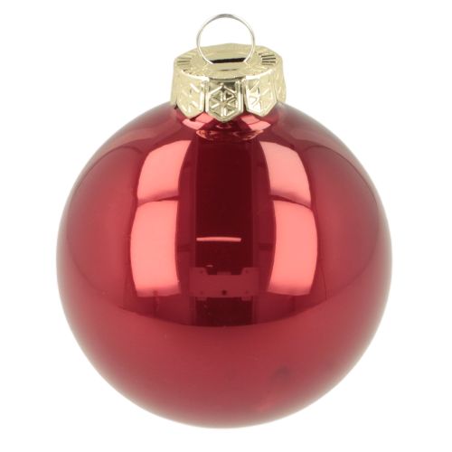 Weihnachtskugeln Glas 6cm Rot Rosa Set 24 Stück Innenbereich | Floristik21.de
