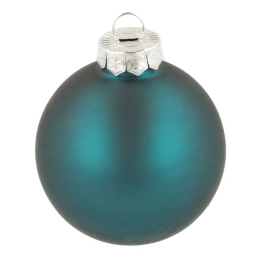 Weihnachtskugeln Glas 6cm Opalblau Matt und Glänzend 24er Set Innenbereich | Floristik21.de