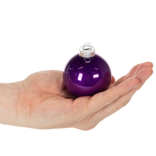 Bunte Christbaumkugeln Glas glänzend Ø 60mm 24 Stück Set | Floristik21.de