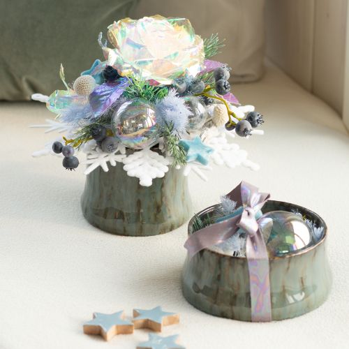 Artikel Glaskugeln Perlmutt-Look irisierend 6cm 24er Set